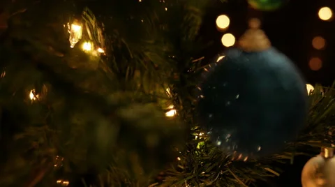Christmas Ornament On Tree Stock Footage 69041334