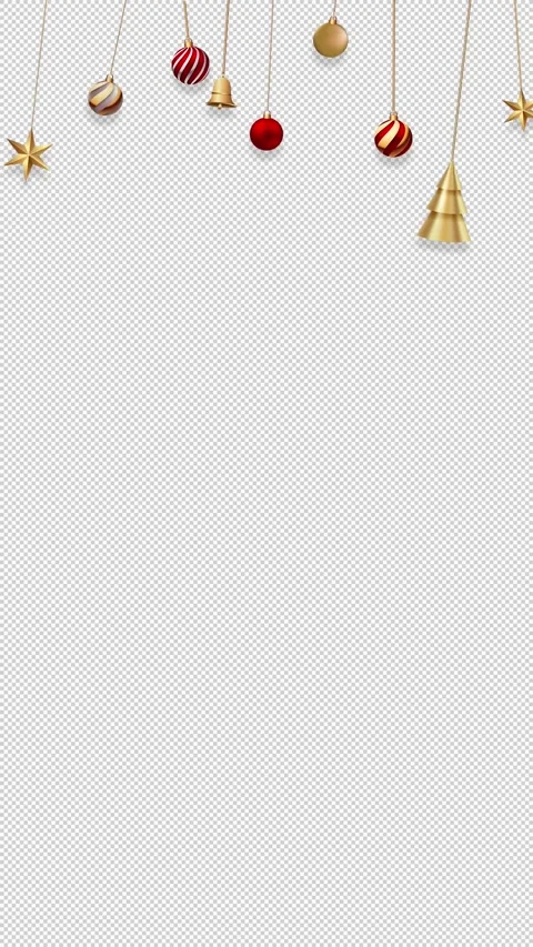 Christmas Ornament on Vertical screen Stock Footage 324457344