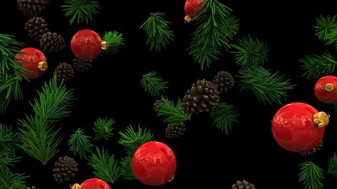 Christmas Ornaments Background Stock Footage 100532465