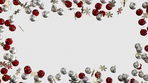 Christmas Ornaments Floating Frame 스톡 동영상 165934210