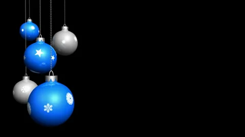 Christmas ornaments.  Loopable with alpha channel Stock Footage 30802170