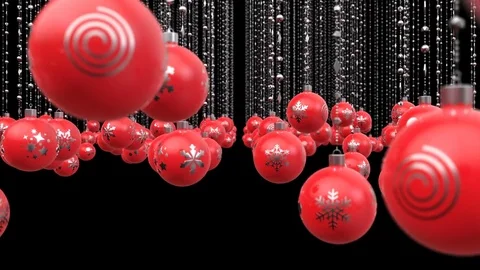 Christmas Ornaments Looping Flythrough Animation Stock Footage 82330786