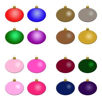 Christmas ornaments - multiple sets Stock Illustration