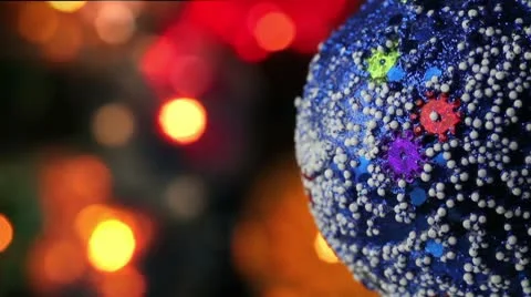 Christmas ornaments on the tree Stock Footage 8911651