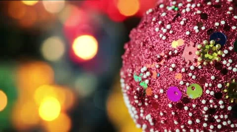 Christmas ornaments on the tree Stock Footage 8912202