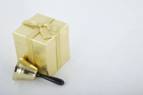 Christmas packaged with bell Stock Photos