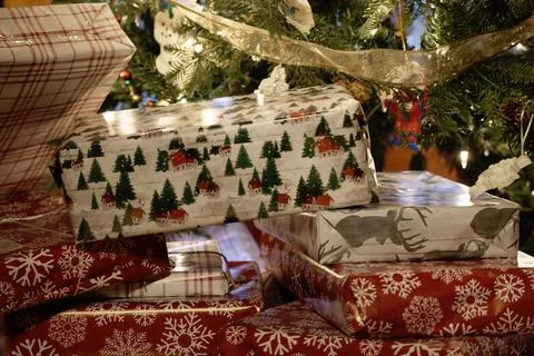 Christmas packages Stock Photos
