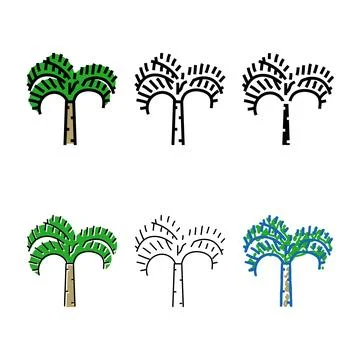 Christmas palm forms tree color icon vector イラスト素材