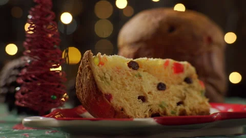 Christmas panettone Stock Footage 257027879