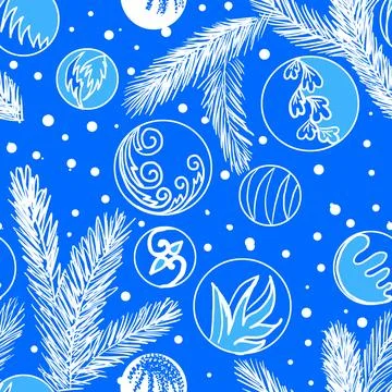 Christmas paper seamless pattern wit winter holiday Stock Illustration
