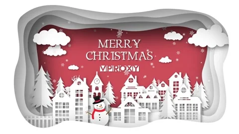 Christmas Paper Town Wishes Stock After Effects
