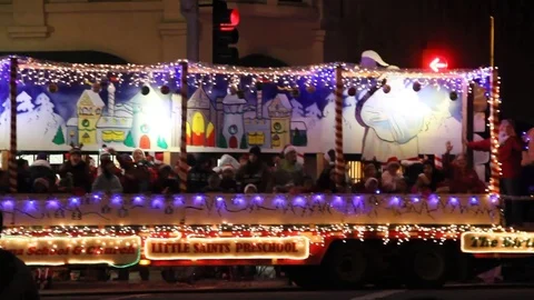 Christmas parade float Stock Footage 83594488