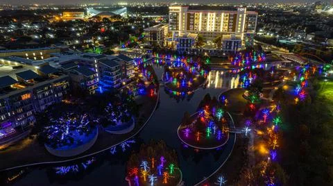 Christmas park Stock Photos