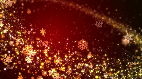 Christmas particle background with snowflake and particle light flowing Stock Footage 237212005