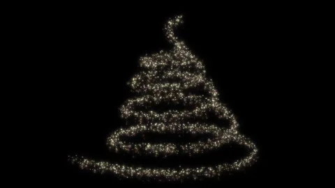 Christmas particle tree animation Stock Footage 297771100