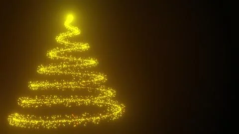 Christmas particle Tree Illustrazione stock