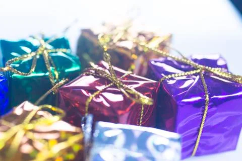 Christmas party celebration presents Stock Photos