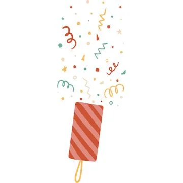 Christmas party cracker icon vector flat isolated 库存插图