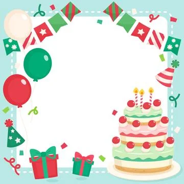 Christmas party frame 1 Stock Illustration