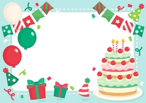 Christmas party frame 2 Stock Illustration