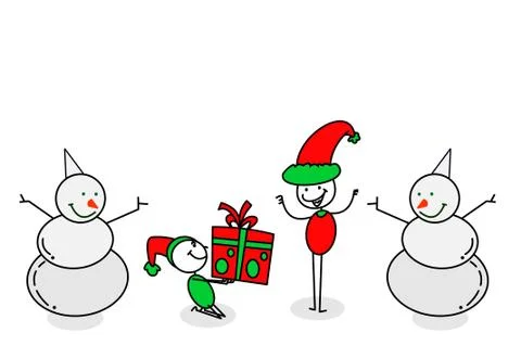 Christmas party Stock Illustration