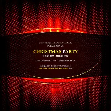 Christmas party poster template Stock Illustration