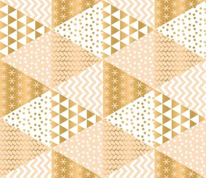 Christmas patchwork decorative motif Stock Illustration