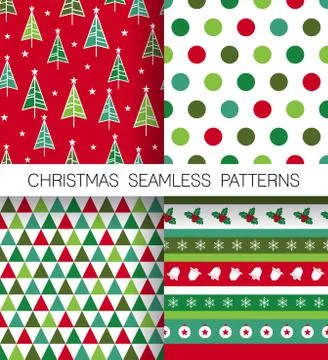Christmas patterms Stock Illustration