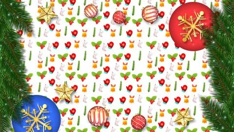 Christmas pattern background with festive elements 스톡 일러스트