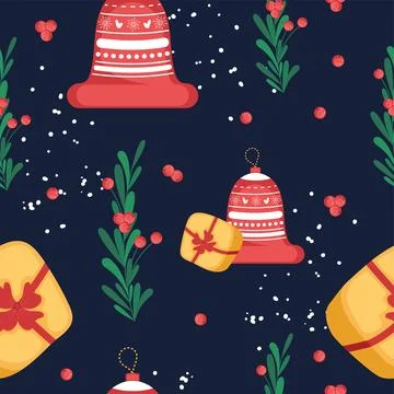 Christmas pattern background Gift wrapping paper Vector 스톡 일러스트