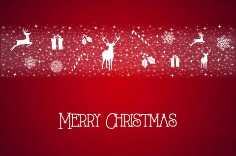 Christmas pattern border composition Stock Illustration