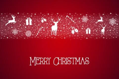 Christmas pattern border composition Stock Illustration