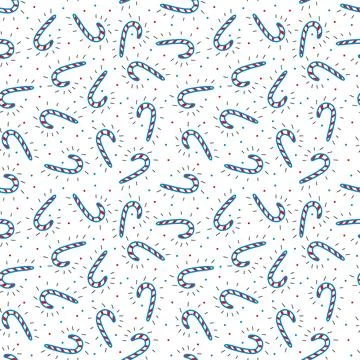 Christmas pattern with candy canes. Vector illustration Illustrazione stock