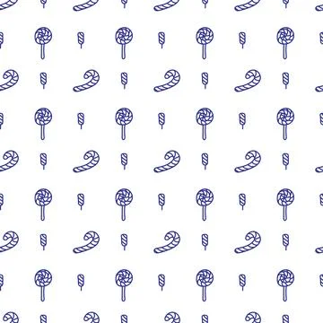 Christmas pattern in doodle style. dark line on a white background. Stock Illustration