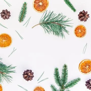 Christmas pattern with fir tree pine branches Foto stock