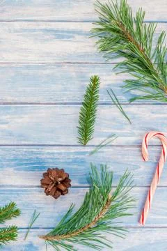 Christmas pattern with fir tree pine branches Foto stock