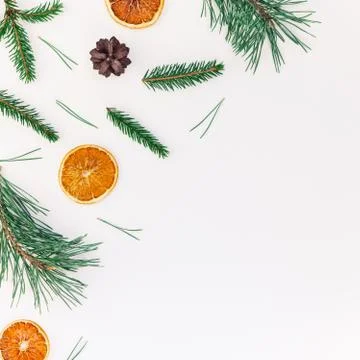Christmas pattern with fir tree pine branches Fotos de archivo