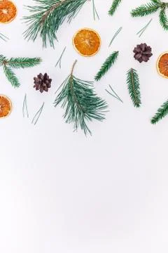 Christmas pattern with fir tree pine branches Foto stock