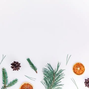Christmas pattern with fir tree pine branches Stockfoto's