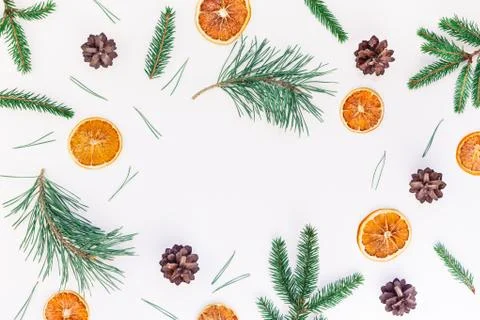 Christmas pattern with fir tree pine branches Foto stock