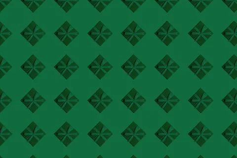 Christmas pattern green gift boxes on background Illustrazione stock