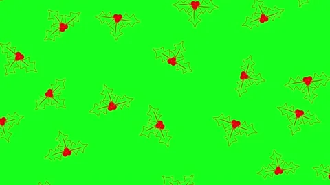 Christmas Pattern over Green Screen Background 4K Video Footage Stock Footage 322155526