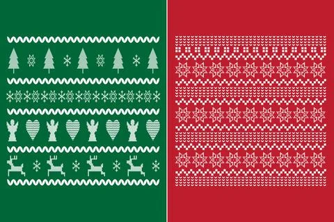 Christmas pattern pixel Illustrazione stock