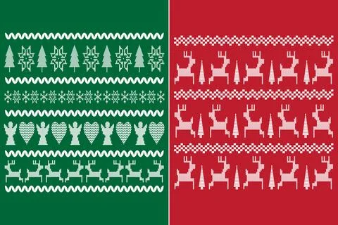 Christmas pattern pixel vector Stock Illustration