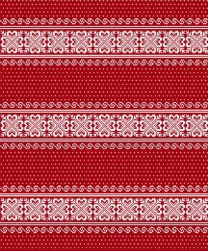 Christmas pattern pixel vector illustration Stock Illustration