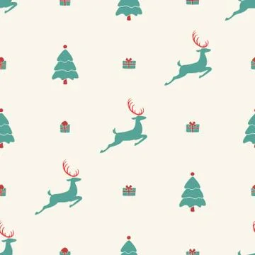 Christmas pattern, seamless design. Merry  card decorat Stock Illustration