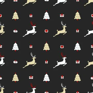 Christmas pattern, seamless design. Merry  card decorat Stock Illustration