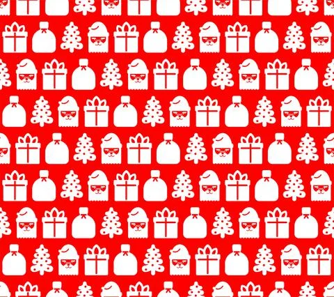 Christmas pattern seamless. Santa icon pattern seamless. symbol new year text Stock Illustration