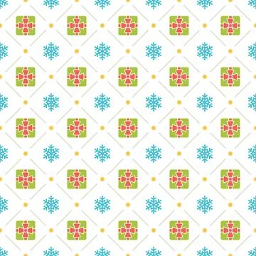 Christmas pattern with snoflakes vector background design Stock Illustration