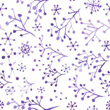 Christmas pattern with snow and trees Stock Illustration